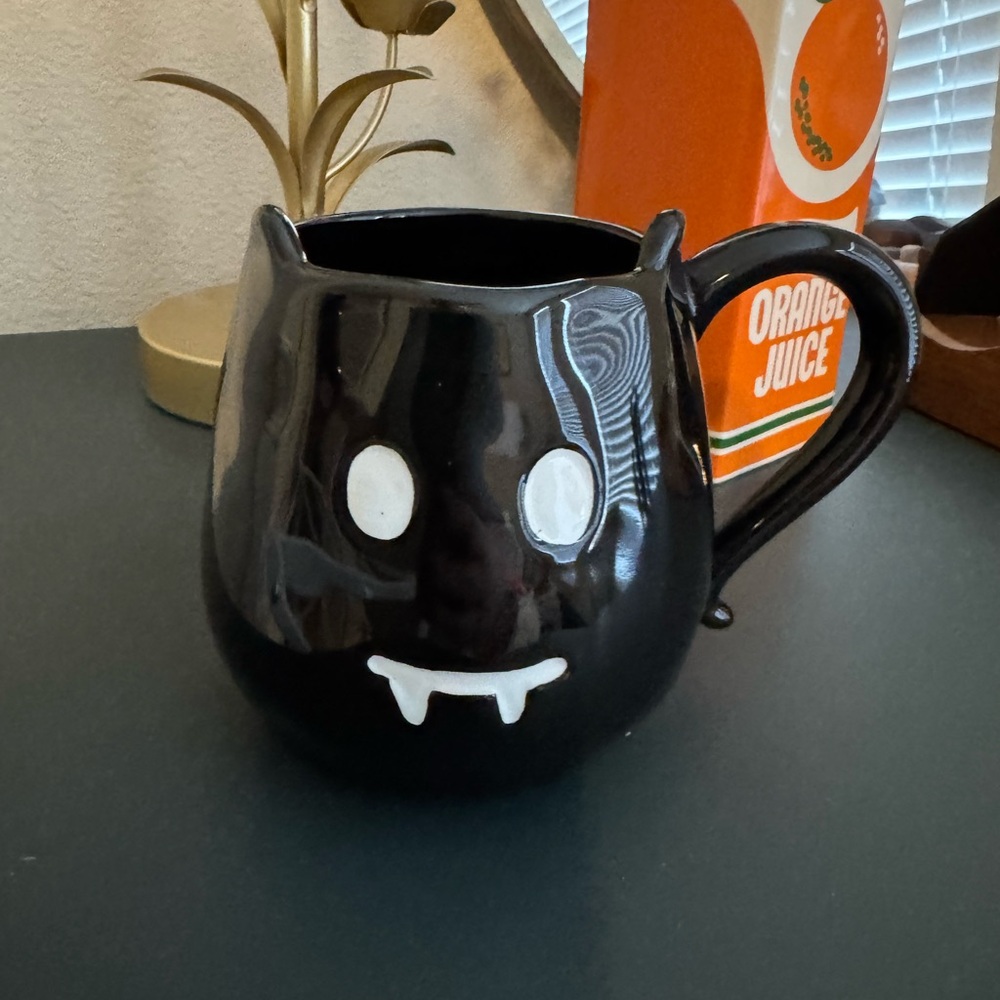 Pottery Barn Black Bat Mug